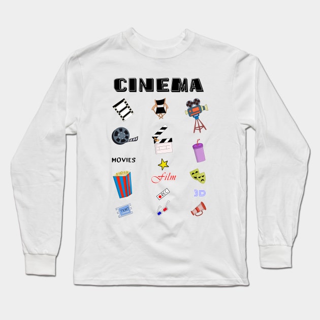 The Art of Cinema Long Sleeve T-Shirt by DiegoCarvalho